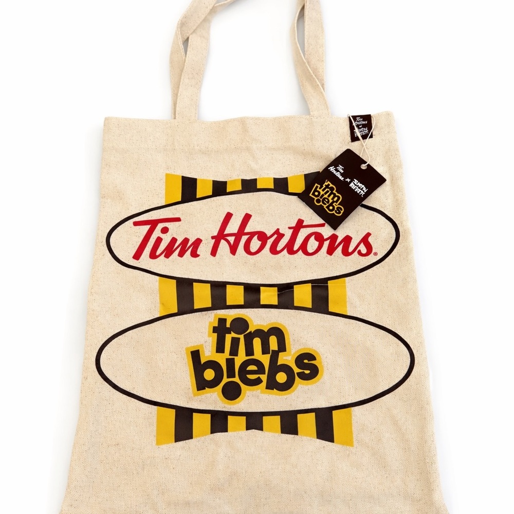 Tim Hortons x Justin Bieber Beige Tote Bag